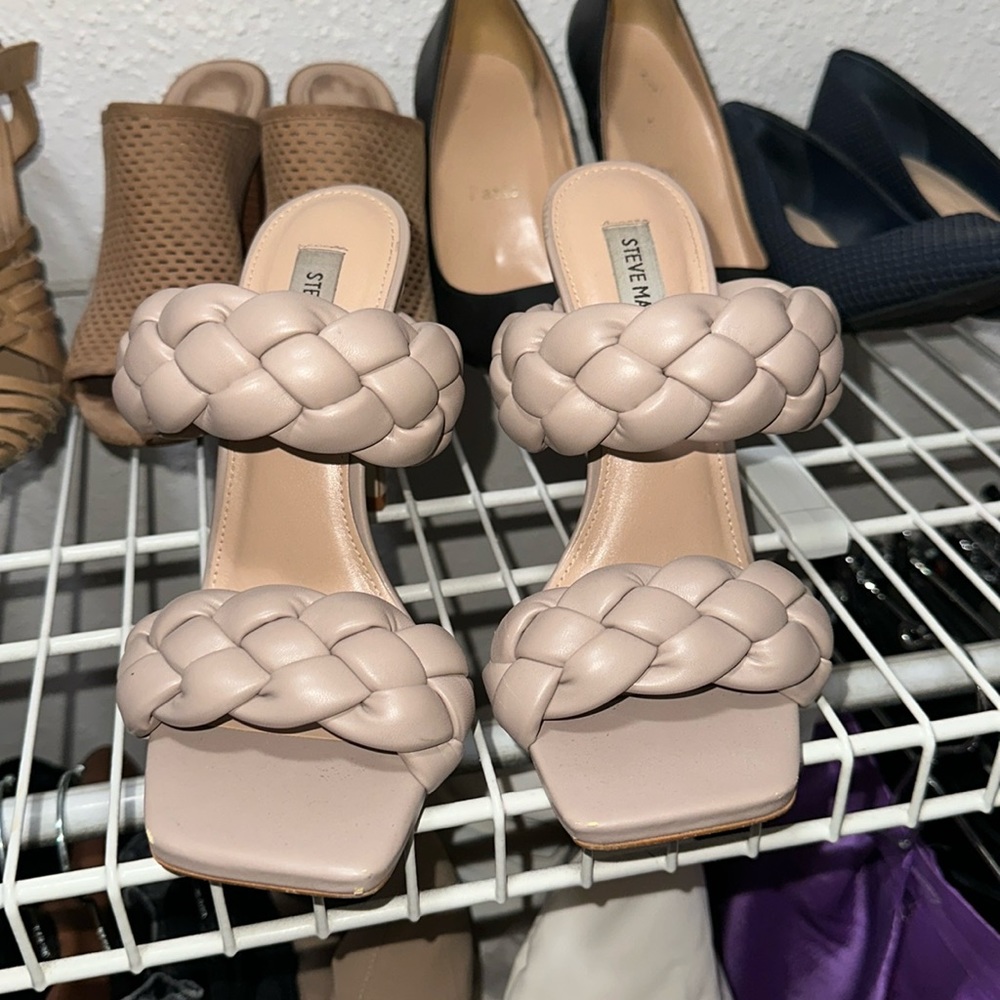 Braided nude Steve Madden heels